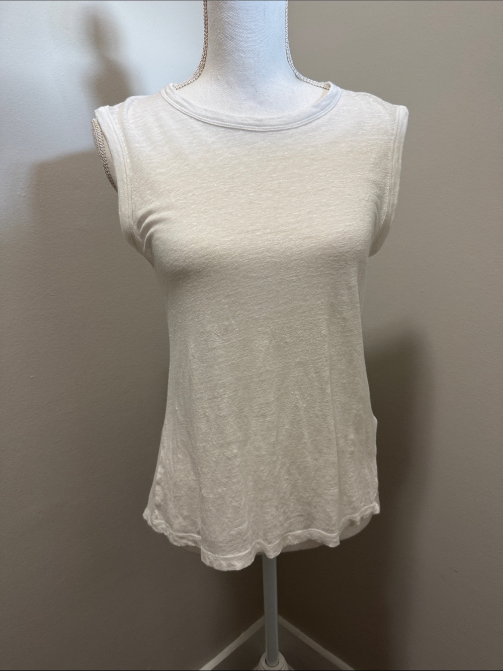 A.L.C. White Sleeveless Crewneck Tank